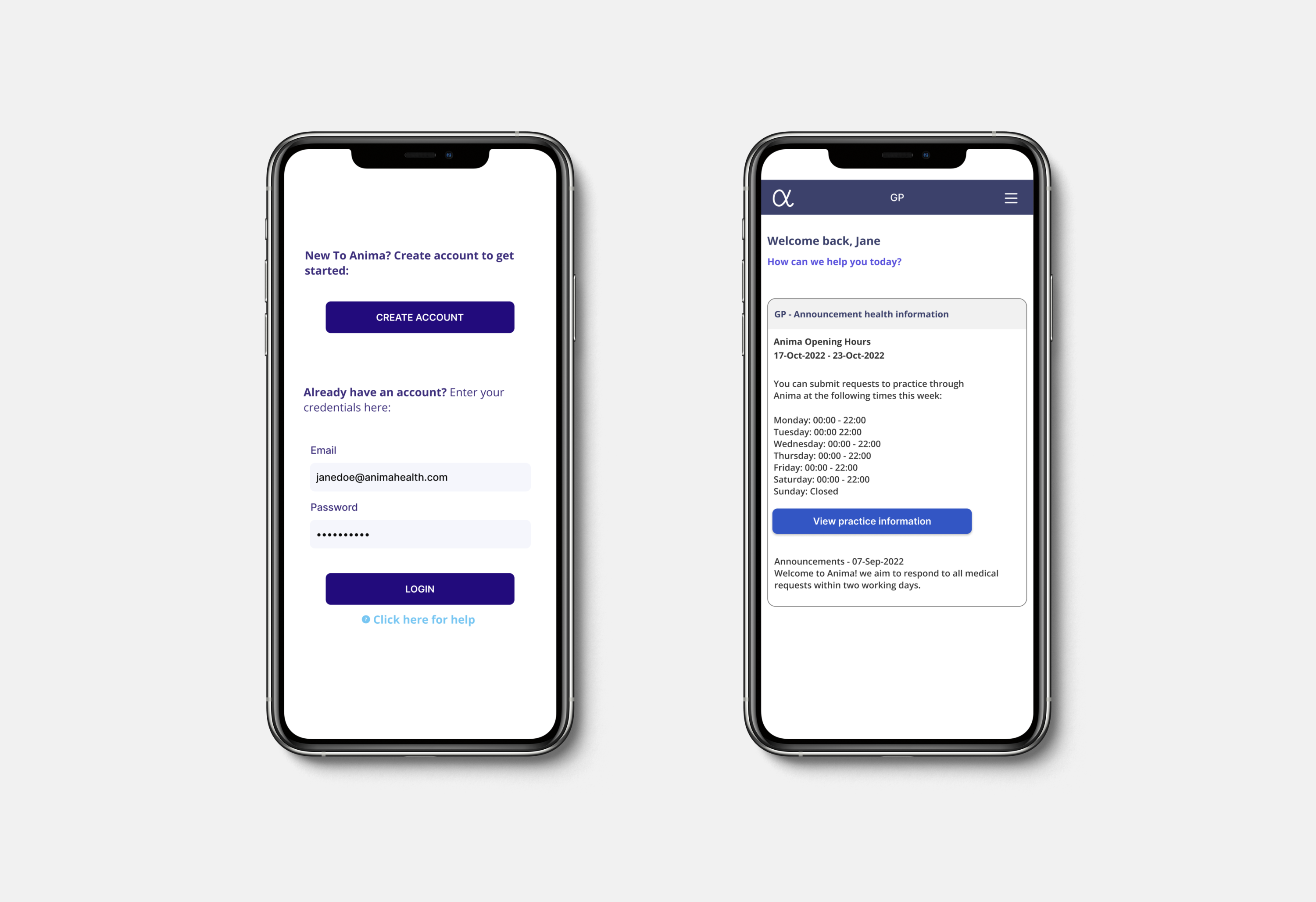 Original mobile design concept.