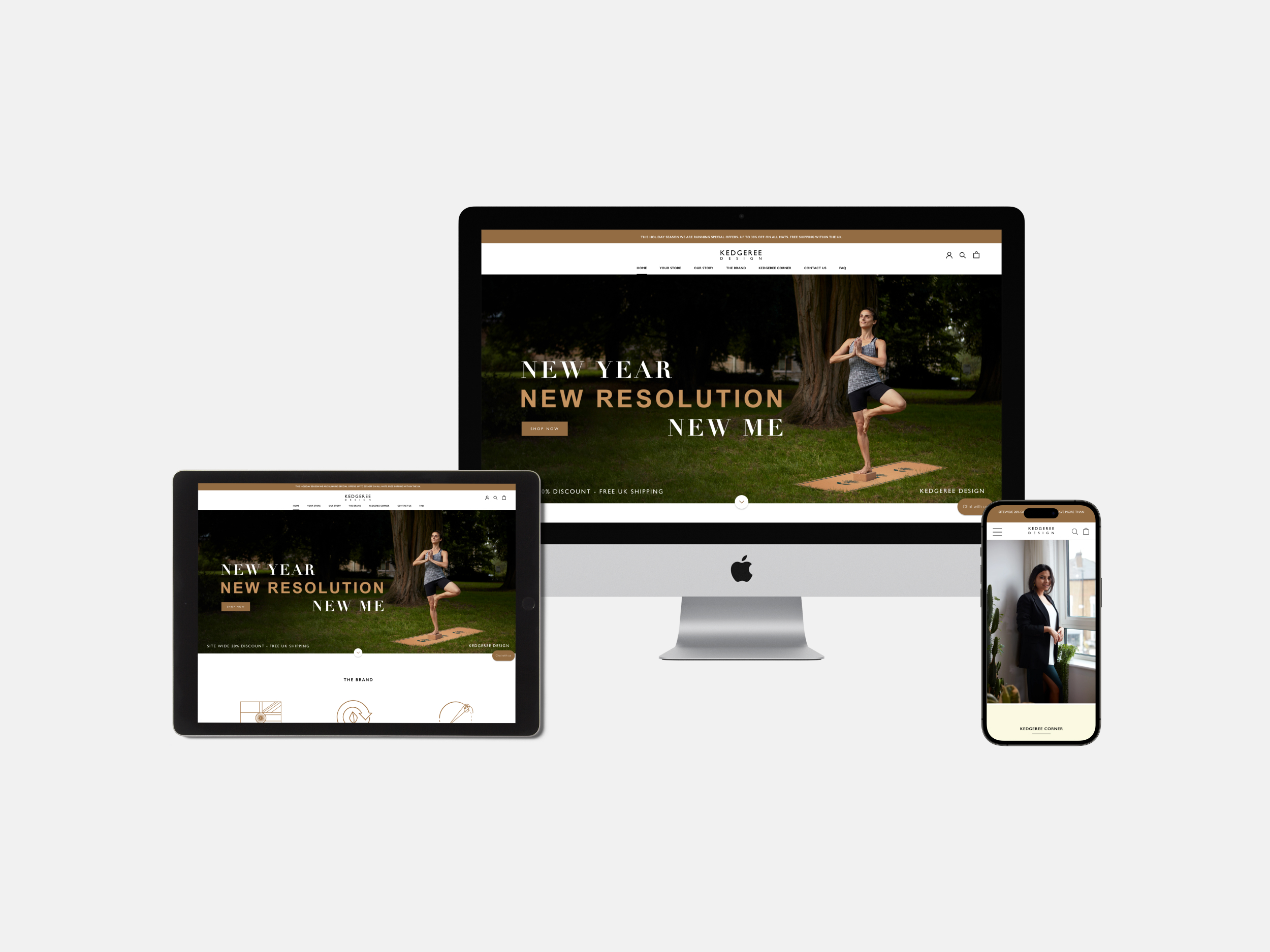 Kedgeree responsive brand collateral.
