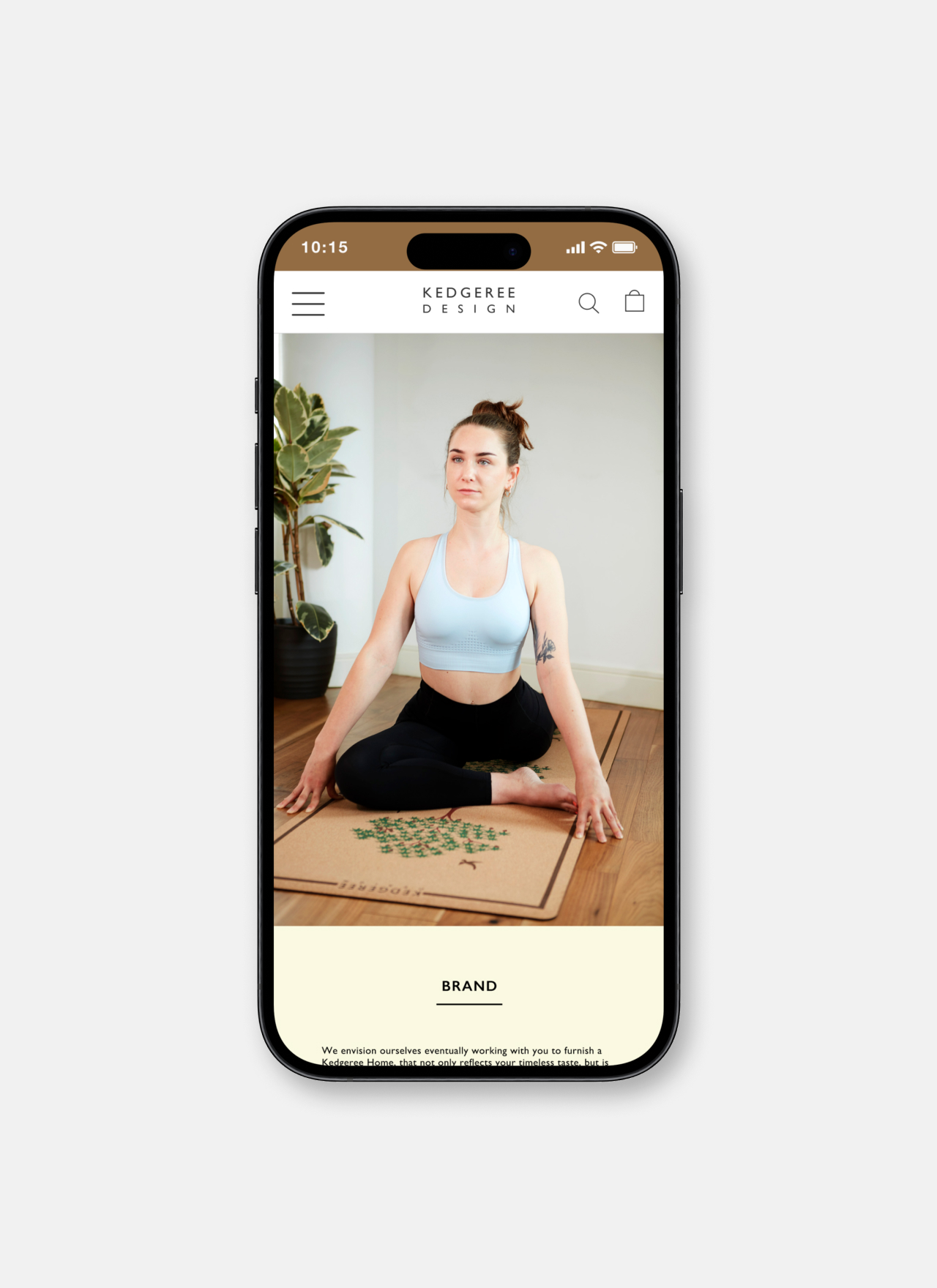 Kedgeree Design mobile brand screen.