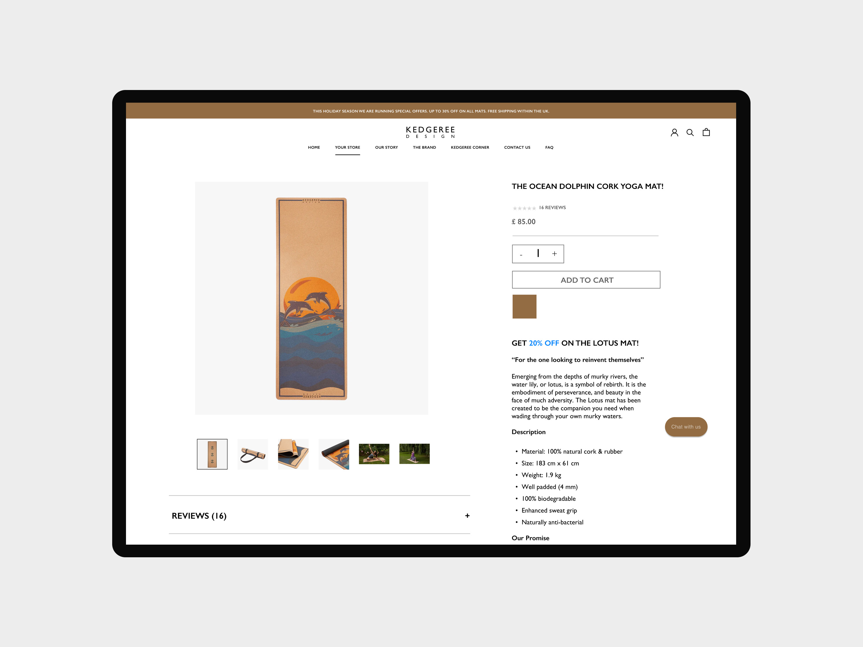Ipad prototype for Kedgeree Design.